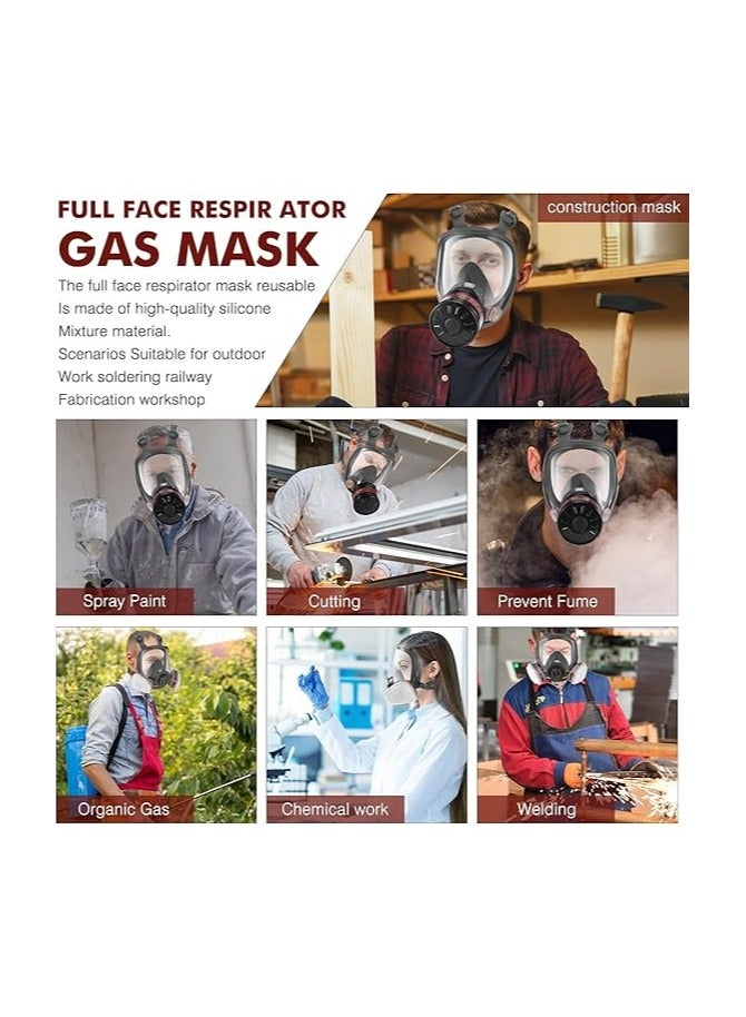 PINZY Reusable full face survival mask with activated carbon filter - Image 3