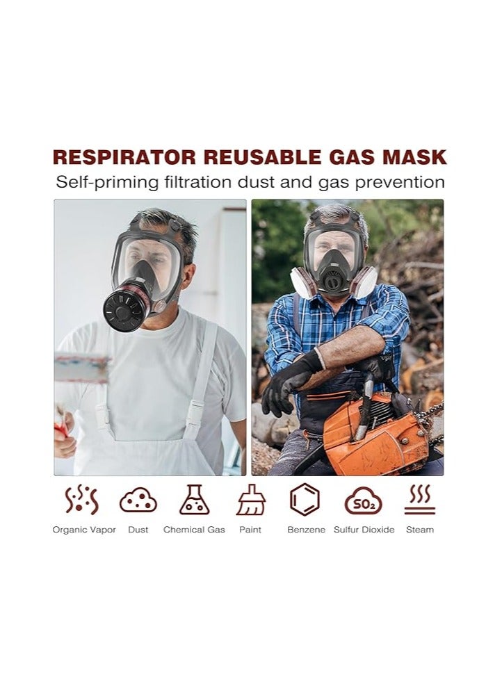PINZY Reusable full face survival mask with activated carbon filter - Image 4