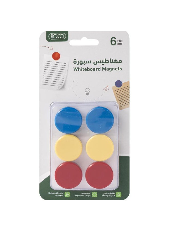 مغناطيس المجلس مستديرة 3 سم ألوان متنوعة