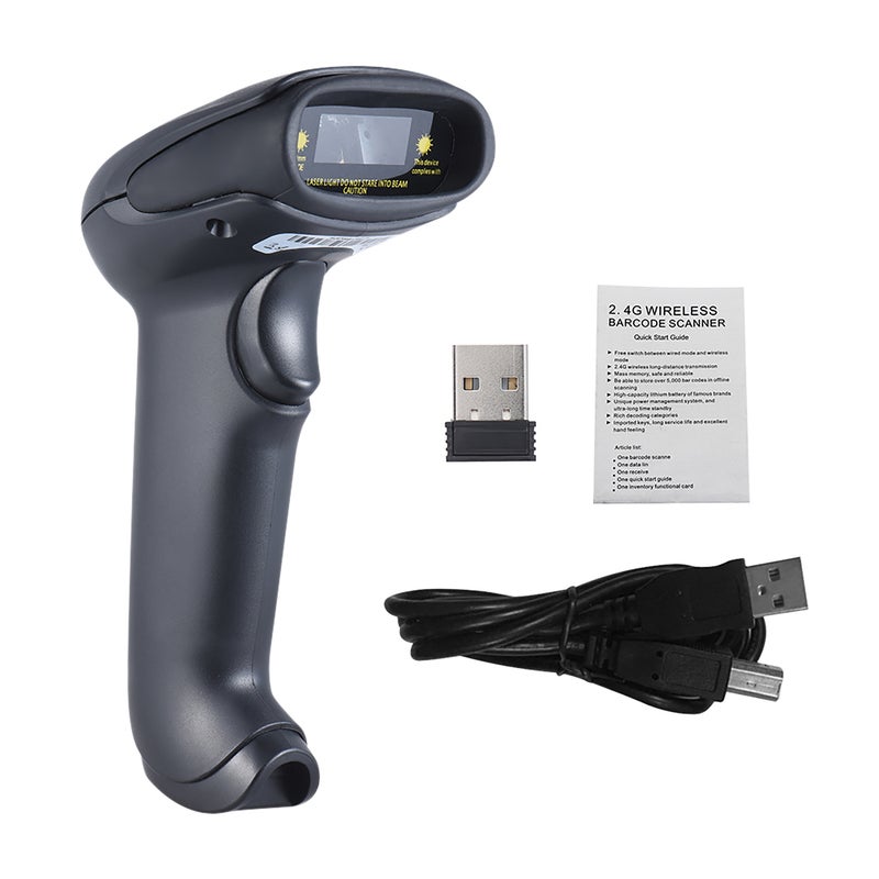 2.4G Wireless Handheld Barcode Bar Code Scanner Reader with Receiver USB2.0 Cable for Supermarket Library   Express Company Retail Store Warehouse - Image 3