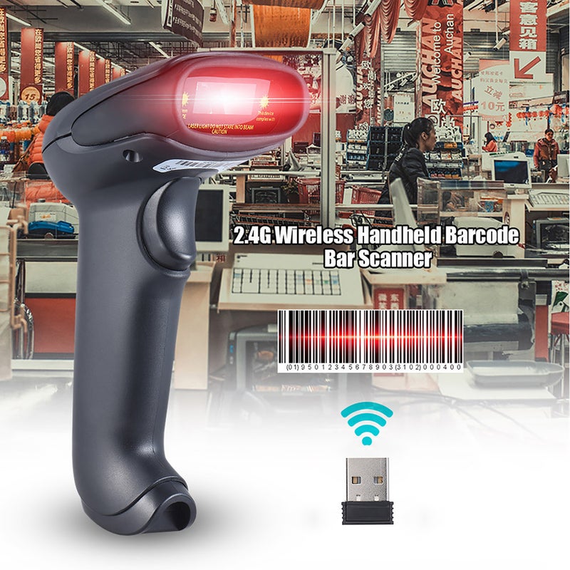 2.4G Wireless Handheld Barcode Bar Code Scanner Reader with Receiver USB2.0 Cable for Supermarket Library   Express Company Retail Store Warehouse - Image 4
