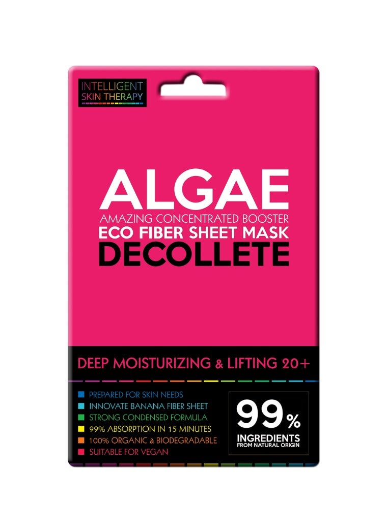 BeautyFace Deep Moisturizing & Lifting Eco Fiber Booster Decollete Mask Algae