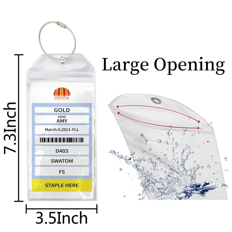 SWATOM Cruise Luggage Tags for Suitcases 4 Sets Carnival, NCL, Princess & MSC Waterproof Clear Luggage Bag Tag Holders for 2025 & 2026 Cruise Ships Essentials - Image 5