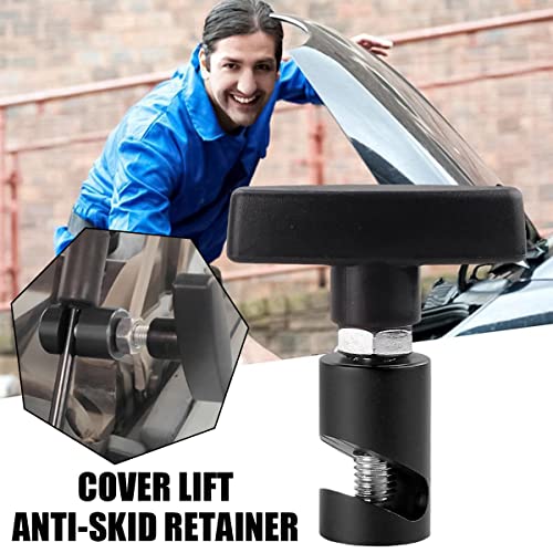 zipelo Lift Support Clamp, Hood Strut Fixing Clamps with Brass Core, Shock Prop Strut Stopper Retainer for Car Hood, Spark Plug Gap Gauge Tool, Universal Automotive Accessories (Black) - Image 3