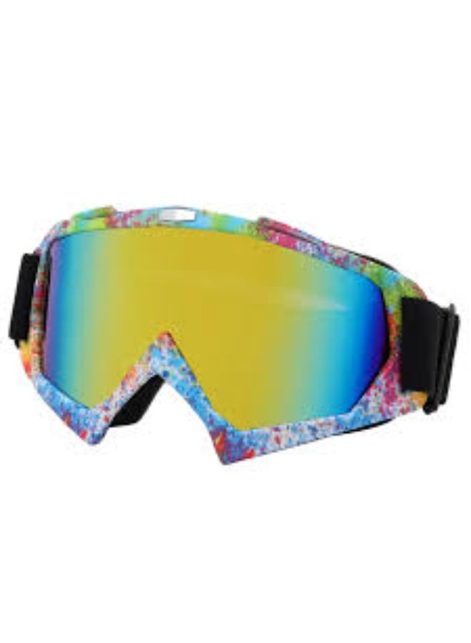 Motorcycle Goggles, Dirt Bike Goggles, ATV Racing Motocross Goggle Glasses, UV Protection Windproof Anti Fog Racing Goggles, Racing Helmet Goggles, for Adults Men Women - Image 2