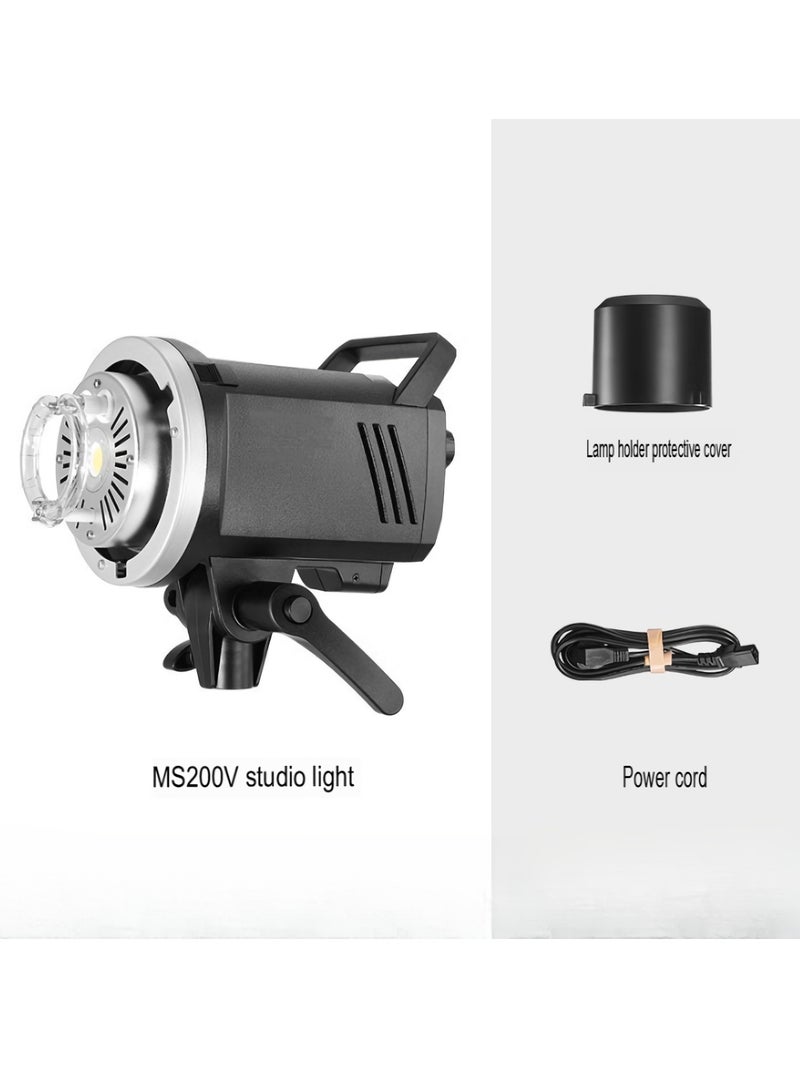 Godox MS200V LED Video Light, Lightweight And Compact Studio Light, Portable Durable Powerful Photography Light, Easy To Carry Fill Light For Studio Photography Portrait Photography, (1pc, MS200V) - Image 1