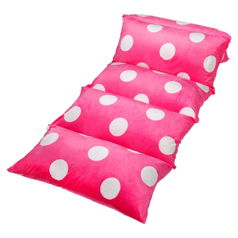 Butterfly Craze Floor Pillow Case, Mattress Bed Lounger Cover, Polka Hot Pink, Queen Size - Cozy Seating Solution for Kids & Adults, Recliner Cushion, for Reading, TV Time (Pillow Not Included) - Image 4