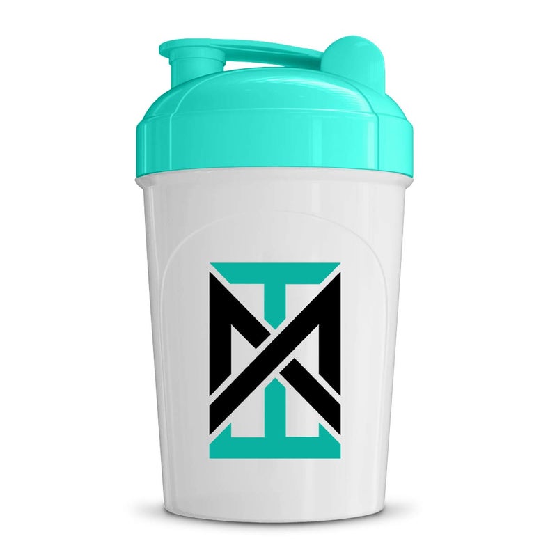 MIXT Energy Shaker Bottle 16 oz Shaker Bottle BPA Free Lid Mixing Technology 16 oz Teal