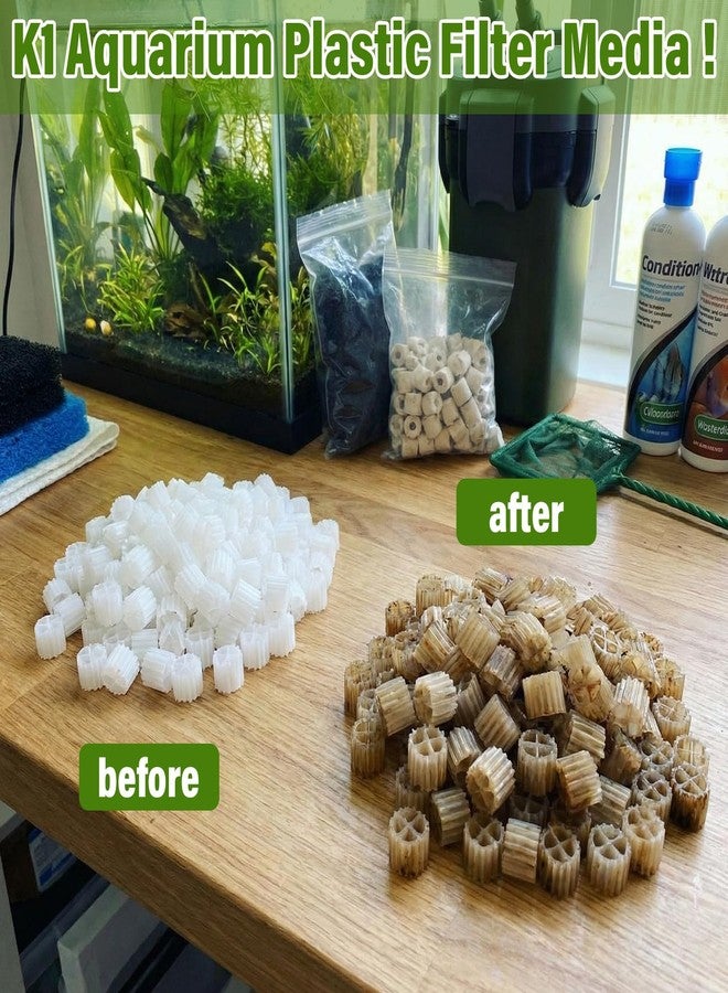 Maasechs K1 Aquarium Filter Media 1 KG Moving Bed Biofilm Reactor Plastic Replacement Biological Material Remover for Aquaponics Aquaculture Hydroponics Ponds Aquariums - Image 4