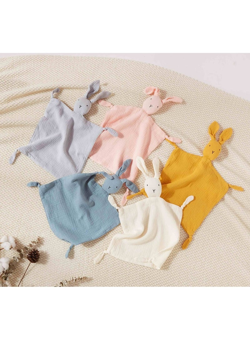 جوبل منشفة مريحة من قماش القطن الخالص للأطفال دمية نوم مع عضاضة حسية باللون الرمادي - Image 3