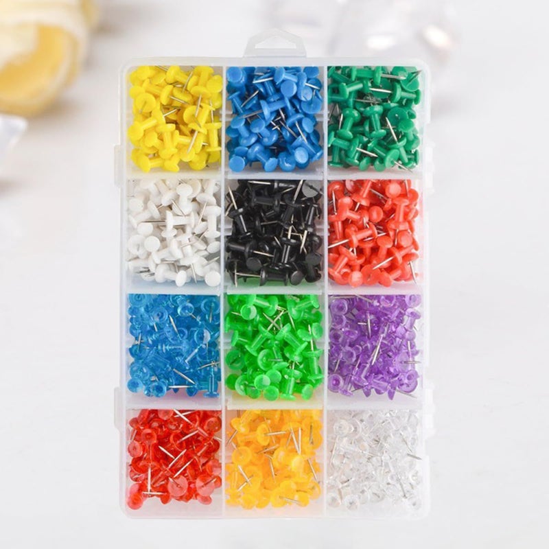 600 Pcs Colorful Push Pins for Cork Bulletin Board Office School Map Use - Image 5