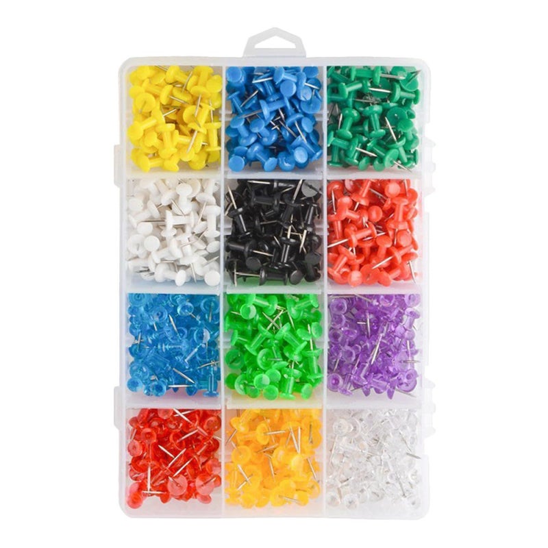 600 Pcs Colorful Push Pins for Cork Bulletin Board Office School Map Use - Image 2