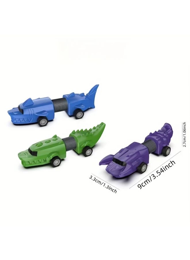 3pcs Pull Up Car Toys for Boys 360 Degree Transformation Stretch Racing Cars Birthday Gift - Image 2