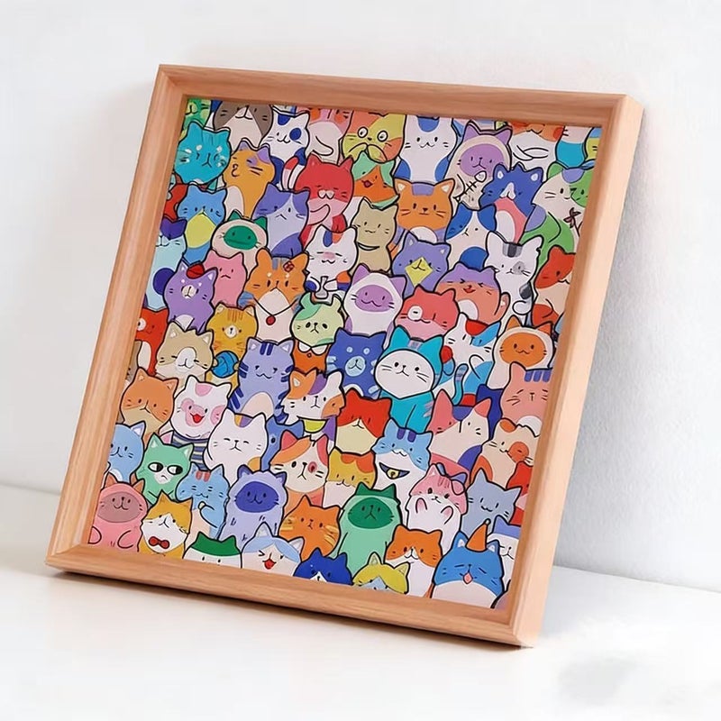 DIY Paintable Puzzle with Frame 30x30 cm - Kuromi Cat Design - Image 4