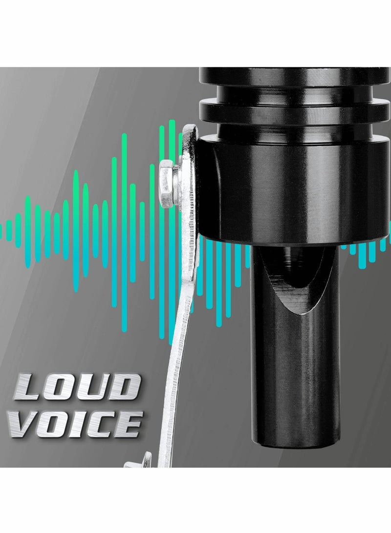 SYOSI Universal Aluminum Turbo Sound Whistle Exhaust Muffler Pipe BOV Blow-off Valve Simulator (2PCS, XL-Black) - Image 3