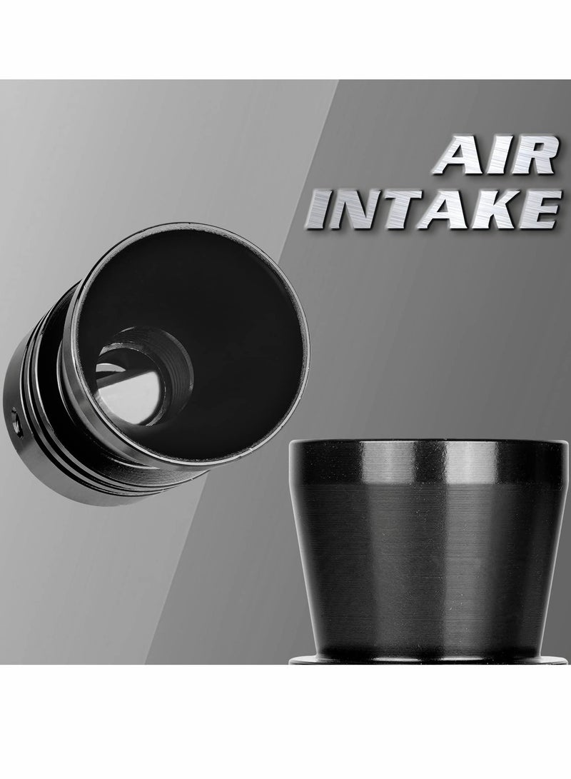 SYOSI Universal Aluminum Turbo Sound Whistle Exhaust Muffler Pipe BOV Blow-off Valve Simulator (2PCS, XL-Black) - Image 2