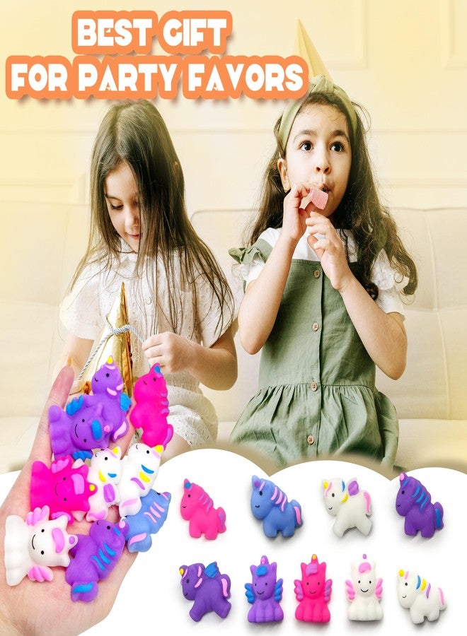 JIAHO 9 Pcs Unicorn Mochi Squishy Toys for Kids Party Favors, Kawaii Unicorn Squishies, Mini Animals Stress Relief Fidget Toys Bulk for Kids Prizes, Mochi Squishy Sensory Toy for Easter Basket Stuffers - Image 5
