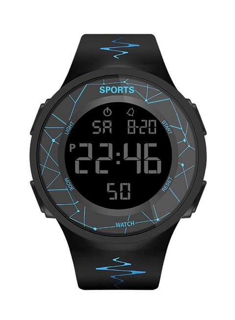 New multifunctional student sports watch, trendy, fashionable, simple, waterproof, luminous electronic watch (black)