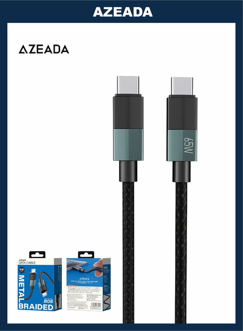 أزيادا AZEADA كابل بيانات معدنية متعددة التوافق 1.2 متر 65W - Image 3