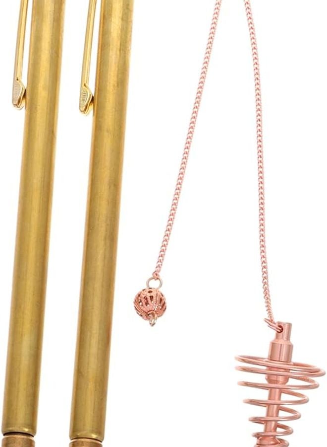 Copper Dowsing Rods 2 Pack for Water Divination Ghost Hunting Gold Detection - Image 1