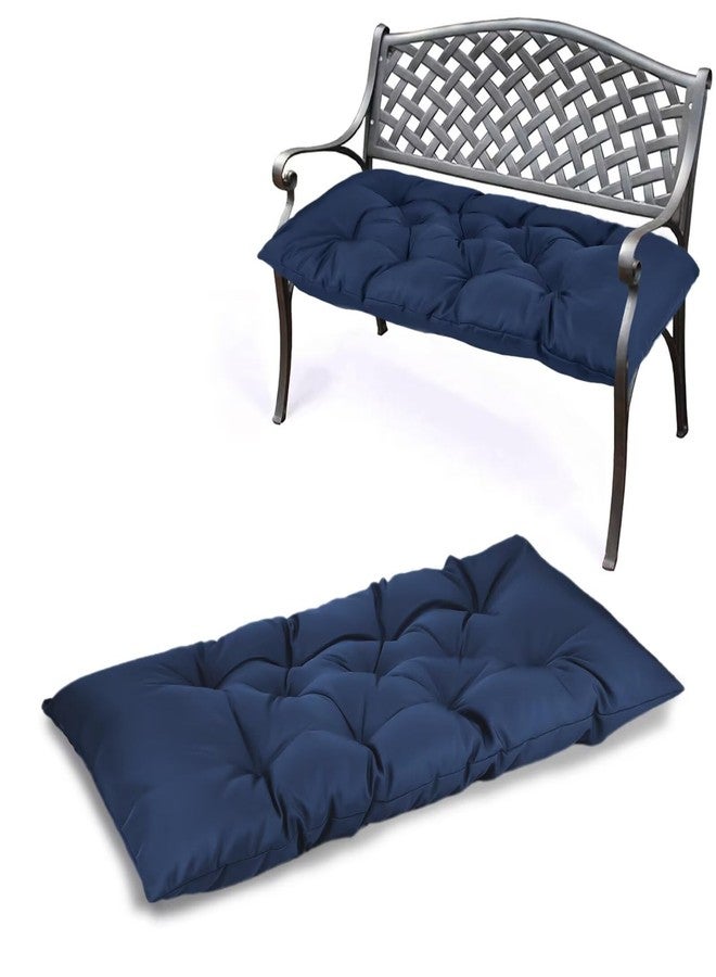 Yddsky 47.3 in Waterproof Indoor/Outdoor Garden Bench Seat Cushions，Thicken Patio Bench Soft Rocking Chairs Pad Lounger Seat for Wicker Loveseat Settee（47.3 X 19.6 in，Navy） - Image 1