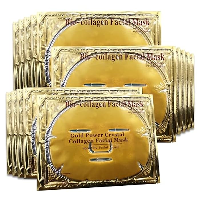 Jakuva 24k Gold Gel Facial Mask,SkinCare Facial Patch Collagen Face Mask for Moisturizing, Puffiness, Anti Wrinkle and Hydrateing Your Beautiful Face, 15PCS - Image 1