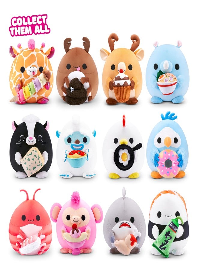 SNACKLES سناكليس سلسلة غير مرخصة 1 دمية محشوة 8 بوصة (فين) من زورو، دمية محشوة مع ملحق سناك - Image 5