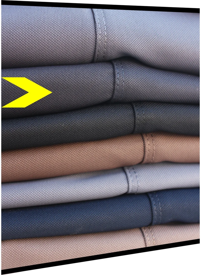 Varetta Men's Dark Gray Dobby Linen Trousers
