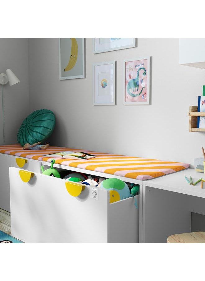 Zaboon Bench Pad, Pink/Yellow, 90X50X3 Cm  - Image 2