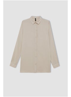 DeFacto Woman Woven Regular Fit Long Sleeve Shirt  - Image 1