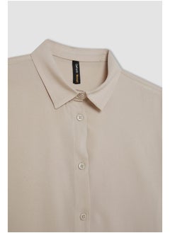 DeFacto Woman Woven Regular Fit Long Sleeve Shirt  - Image 4