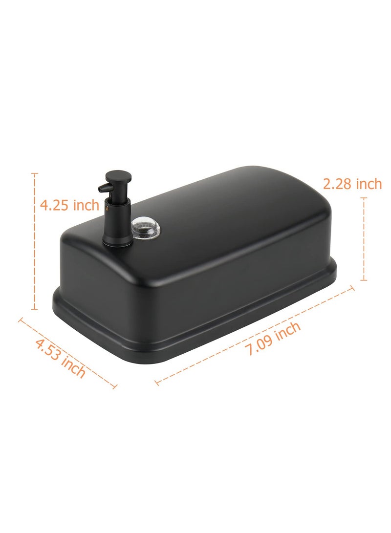 SYOSI Soap Dispenser Wall Mount, 800ml/27 Fl.oz Commercial Wall Mounted Black Metal Wall Soap Dispenser, Strong Anti-rust and Waterproof for Bathrooms, Hotels, Restaurants - Image 4