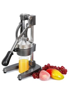 Generic Commercial Grade Citrus Juicer Professional Hand Press Manual Fruit Juicer Metal Juice Squeezer Heavy Duty Orange Juicer Citrus Orange Lemon Lime Pomegranate (Cast Iron, Stainless Steel) (Gray)  - Image 1