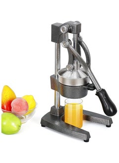 Generic Commercial Grade Citrus Juicer Professional Hand Press Manual Fruit Juicer Metal Juice Squeezer Heavy Duty Orange Juicer Citrus Orange Lemon Lime Pomegranate (Cast Iron, Stainless Steel) (Gray)  - Image 2