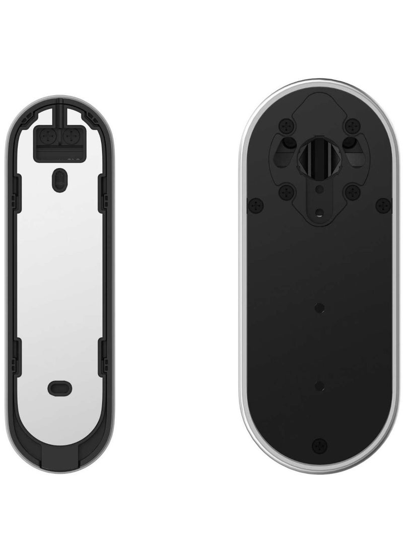 أكارا - Smart Lock U200 Kit ، المادة فوق الخيط ، قفل باب الدخول بدون مفتاح مع مفتاح Apple Home وبطارية قابلة للشحن ، تدعم Apple Home و Alexa و SmartThings-Silver - Image 1