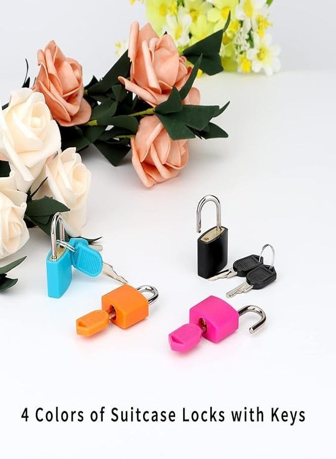 Clickswift Small Suitcase Locks with Keys, Small Padlock with Key, Luggage Padlocks, Mini Keyed Padlock for Securing Luggage While Travelling, School Gym Locker, Toolbox 4Pcs (Multicolor) - Image 3