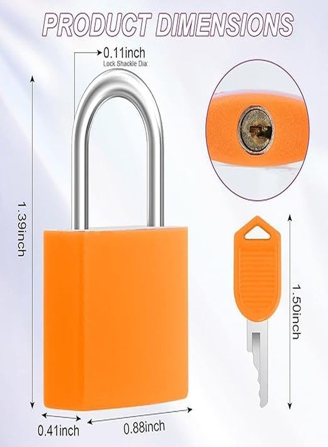 Clickswift Small Suitcase Locks with Keys, Small Padlock with Key, Luggage Padlocks, Mini Keyed Padlock for Securing Luggage While Travelling, School Gym Locker, Toolbox 4Pcs (Multicolor) - Image 2