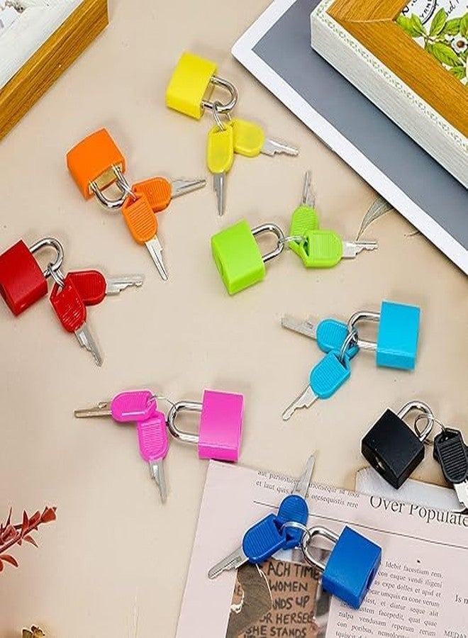 Clickswift Small Suitcase Locks with Keys, Small Padlock with Key, Luggage Padlocks, Mini Keyed Padlock for Securing Luggage While Travelling, School Gym Locker, Toolbox 4Pcs (Multicolor) - Image 4