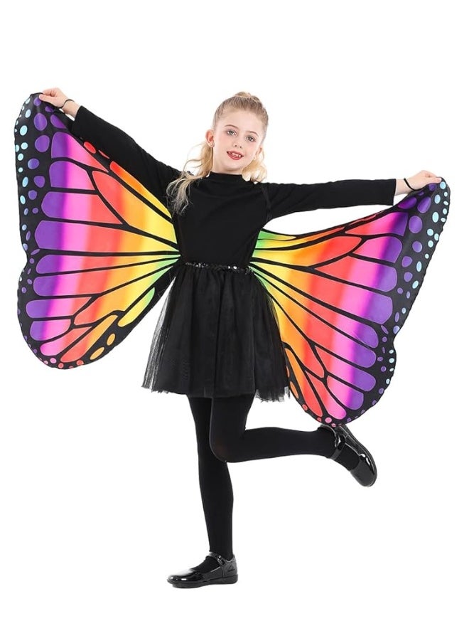Seasons Seasons Kids Butterfly Cape Wings One SizeRainbow W10351  - Image 2