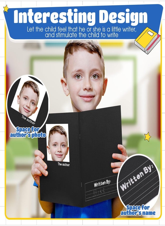 Henoyso 12 Pcs Primary Composition Notebook K-2 9 3/4 x 7 1/2 Inch Primary Journal Blank Writing Book for Kid to Write Draw and Journal 60 Page Notebook Back to School Supplies (Black) - Image 4