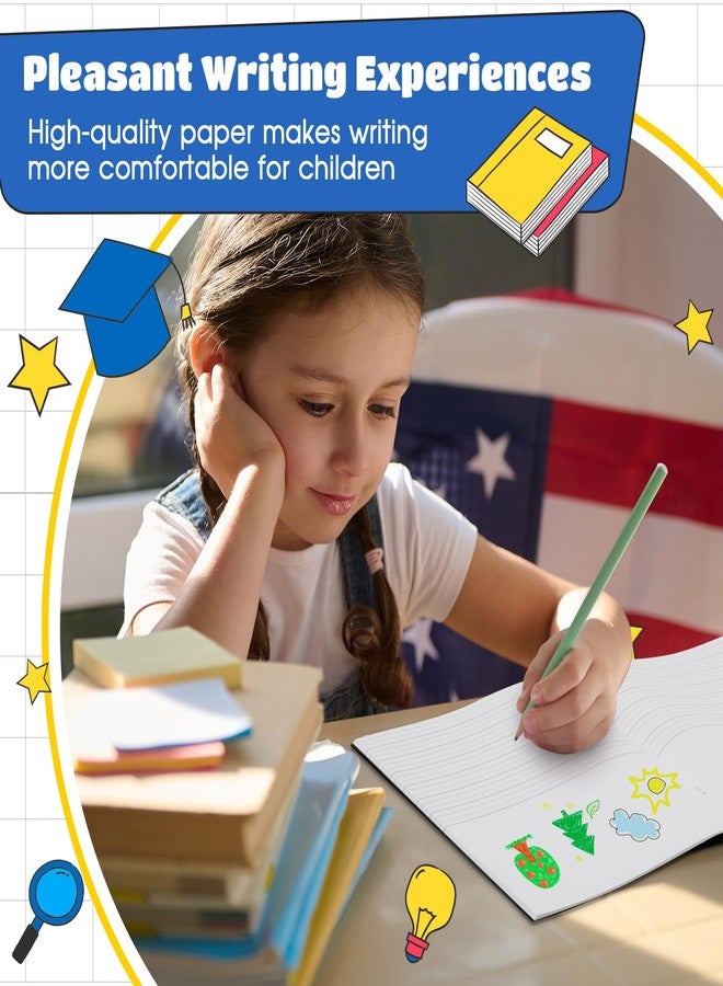Henoyso 12 Pcs Primary Composition Notebook K-2 9 3/4 x 7 1/2 Inch Primary Journal Blank Writing Book for Kid to Write Draw and Journal 60 Page Notebook Back to School Supplies (Black) - Image 5