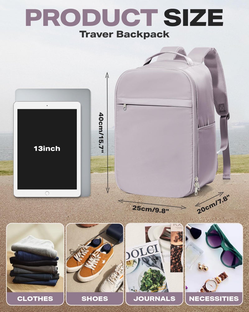 WEPLAN United Airlines Approved Personal Item Travel Bag, Underseat 20L Carry on Backpack, 40Ã—20Ã—25CM Cabin Luggage Bag, Mochila deviaje, Frontier Airlines Personal Item Bags, Black - Image 2