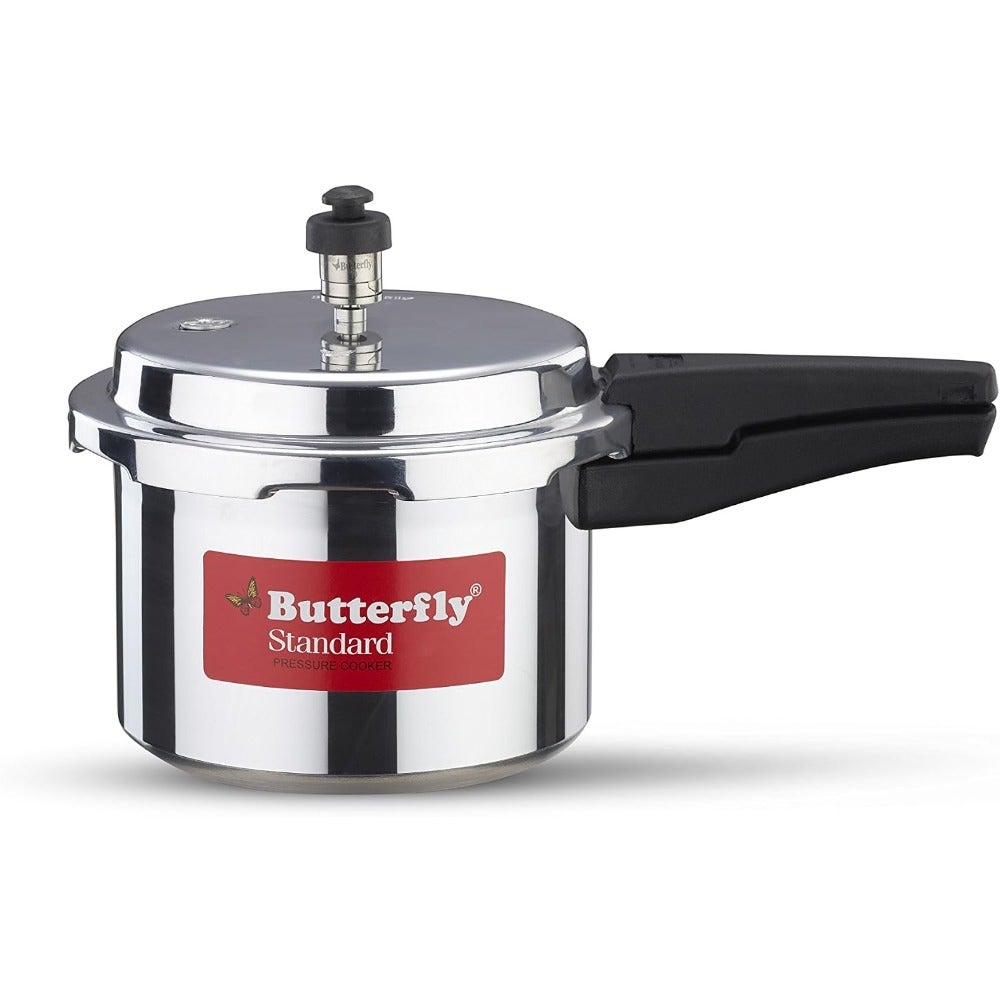Standard Aluminium Pressure Cooker, 5 Litre, Silver