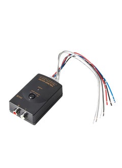 Generic Car Stereo Hight to Low Converter, 2 Channel Line Output Convertor with Remote Turn On RCA Car Line Converter Output Adapter - Black 