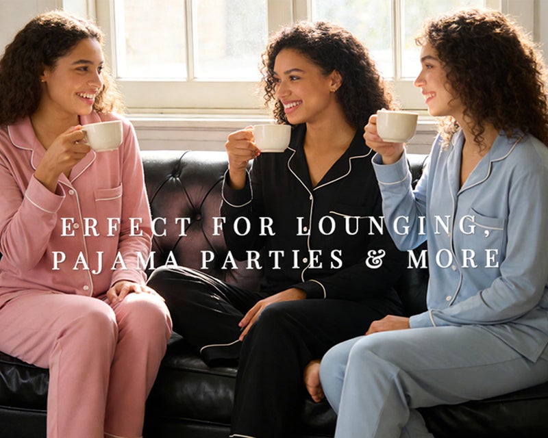 HEARTNICE Womens Pajama Set, Soft Long Sleeve Pajamas & Long Pants with Pockets, Button-up Sleepwear Lounge Pjs (Black, L) - Image 5