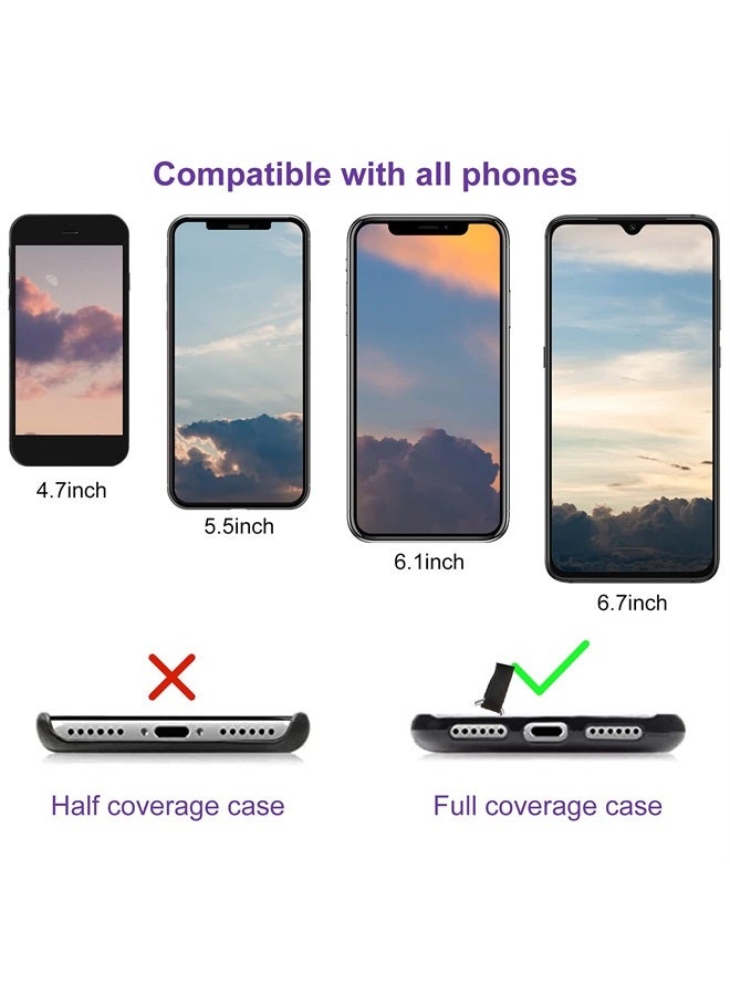 Weewooday 4 Pieces Universal Cell Phone Lanyards with Adjustable Detachable Nylon Neck Crossbody Lanyard and 4 Pieces Black and Transparent Pads for Most Smartphones (Solid Color Series) - Image 1