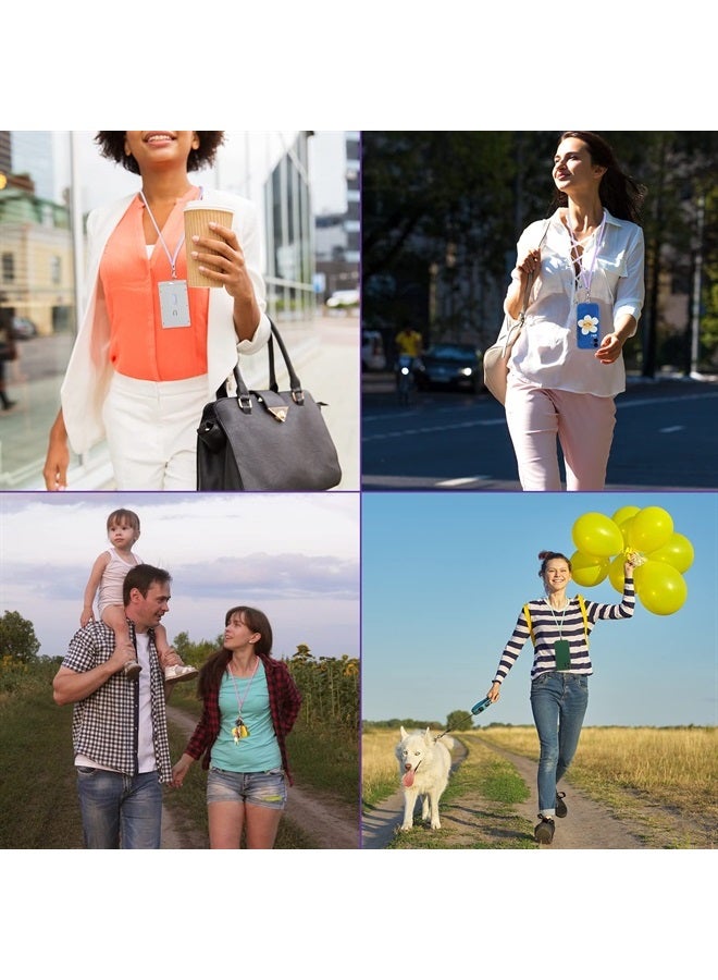 Weewooday 4 Pieces Universal Cell Phone Lanyards with Adjustable Detachable Nylon Neck Crossbody Lanyard and 4 Pieces Black and Transparent Pads for Most Smartphones (Solid Color Series) - Image 2