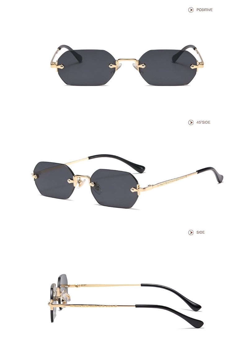 RITY Men & Women Sunglasses with Elegant Metal Frame and Polarized Lenses | Full UV Protection | Luxury Fashion Eyewear for Driving, Travel, Beach & Outdoor Activities | Stylish & Lightweight Design - Image 4