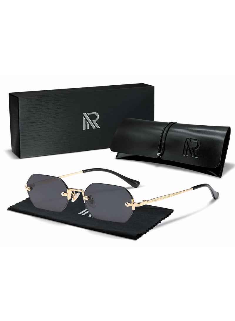 RITY Men & Women Sunglasses with Elegant Metal Frame and Polarized Lenses | Full UV Protection | Luxury Fashion Eyewear for Driving, Travel, Beach & Outdoor Activities | Stylish & Lightweight Design - Image 1