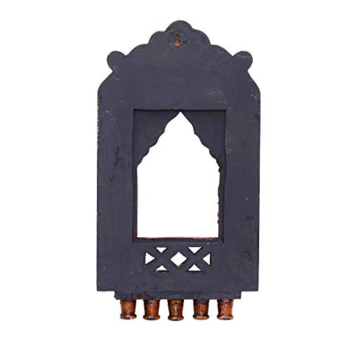 Medieval Arts Wood Jharokha with Accent (18 inch , Medium, Gold) - Image 4